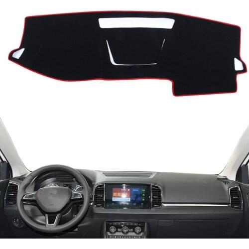 Car Dashboard Cover Mat Pad Dashmat Dash Anti-UV Sun Shade Instrument Carpet Protect Accessories For Skoda Karoq 2017 2018 2019