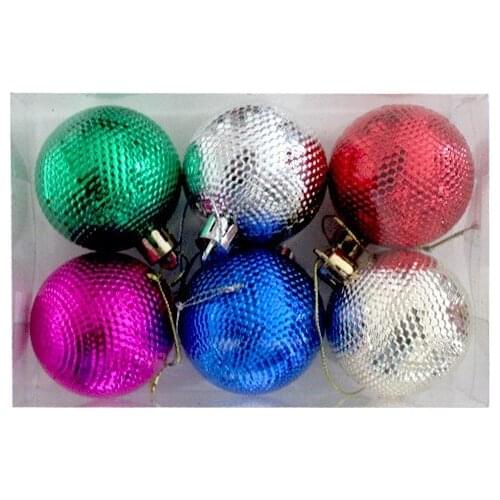 Christmas Ball Tree Ornament Color 4cm 6'lı christmas decorations рождественские украшения