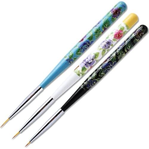 Nail Art Paint Pens Three Packs of White Blue and Black Three-color Paint Pens Drawing Pens Nail Pens Nail Tools