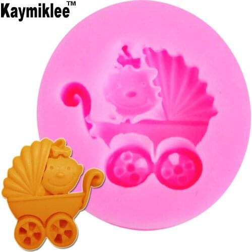 Baby Stroller Silicone Mold Fondant Molds Cake Decorating Tools For Cake,Chocolate,Candy,Sugarcraft,Gumpaste Mold M054