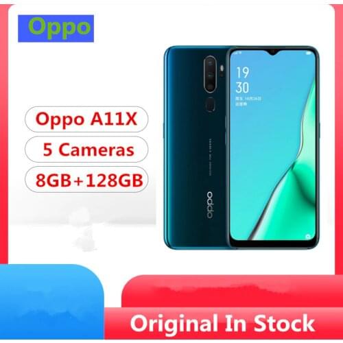 Original Oppo A11X 4G LTE Mobile Phone Snapdragon 665 Android 9.0 6.5" IPS 1600X720 8GB RAM 128GB ROM 48.0MP 5000Mah Fingerprint