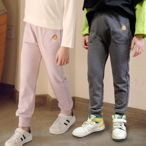 Boys Sports Trousers Solid Color Boys and Girls Casual Sports Pants Jogging Baby Garcon Kids Children Trousers