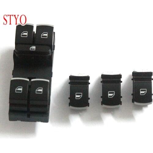 STYO Car Door Master Power Window Switch Cuntrol Button for VW Tiguan Golf Jetta MK5 MK6 Passat B6 CC