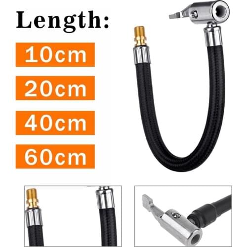 Bike Motorcycle Car Tire Air Inflator Hose Inflatable Tube Hose Inflator Tube Connection Quick Inflation Chuck Locking Air Chuck