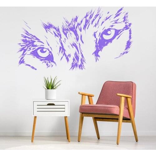 Sharp Wolf Eyes Wall Decals Animal Series Vinyl Wall Mural Beast Wild Animal Art Design For Home Living Room Decor StickerY-974