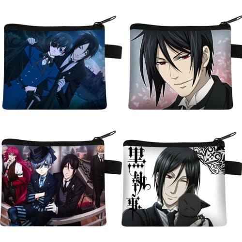 Japan Anime Black Butler Wallets Cartoon Purse Long Design Clutch Coin Wallet Card Holder Cartoon Storage Bag Gift