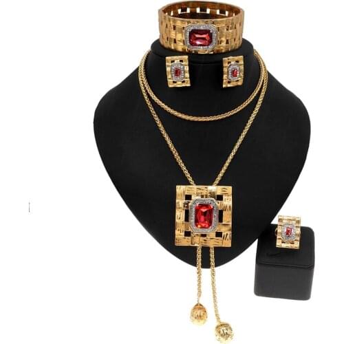 Yulaili Latest Design Semi-precious Stones Accessories Set Design Romantic Ladies Party Hundred Matching Dating Jewelry Sets