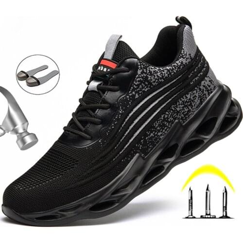 Work Boots Safety Steel Toe Shoes Men Safety Shoes Work Sneakers Indestructible Work Shoes For Men Steel Toe Cap Work Male Shoes