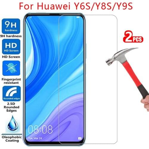 Tempered glass screen protector for huawei y6s y8s y9s case cover on y 6s 8s 9s y6 y8 y9 s huaweiy6s protective phone coque bag