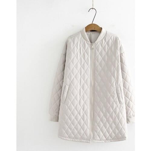 Cotton Coat Female Outerwear Plus Size Cotton Jacket Women Parka Overcoat Loose Mid-Length 2021 New Autumn Winter