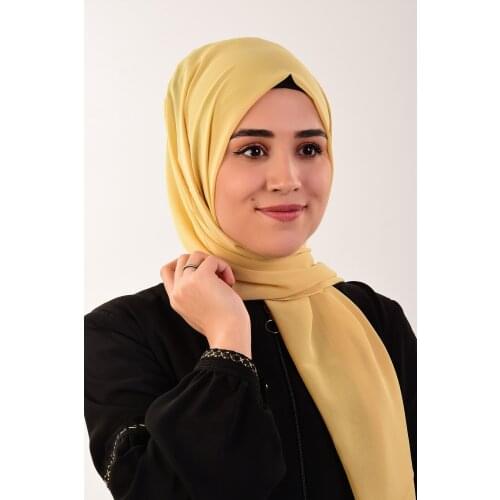 Muslim Women hijab scarf Yellow Chiffon Shawl free shipping
