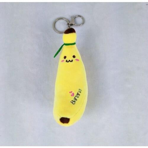10 pcs/lot Lovely banana Plush Toy Hot Cute banana plush keychain keyring pendant Toy Gift
