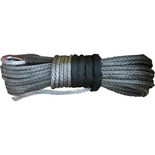 3/8" x 100' grey synthetic winch rope uhmwpe cable for ATV UTV SUV 4X4