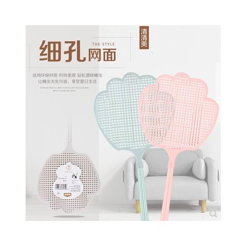 3 Pack Plastic fly swatter long thick large tempo home manual mosquitoes cute mosquito swatter