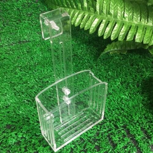 Acrylic Wall Hanging Suction Transparent Vase Holder Pot Aquarium Planting Cup M68E