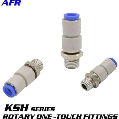 Free shipping High Speed Standard Type Rotary One-touch Tube Fittings Pneumatic Connector KSH12-03S KSH12-04S