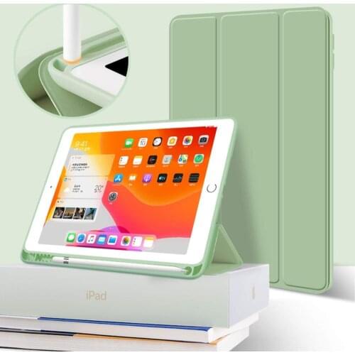 For iPad 9.7 2017 2018 Case with Pencil Holder Cover Funda for iPad 5th 6th 7th Generation Pro 11 12.9 2020 Air 3 10.5 Case Capa