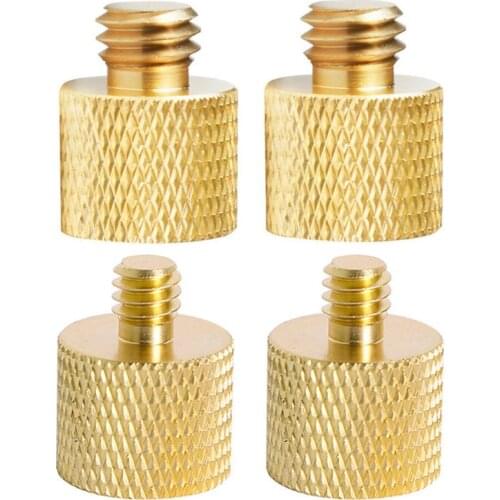 Pure Copper 1/4 Female to 3/8 Male Tripod Thread 1/4 Male to 3/8 Female Reducer Adapter Mount Screw for Photofraph Light