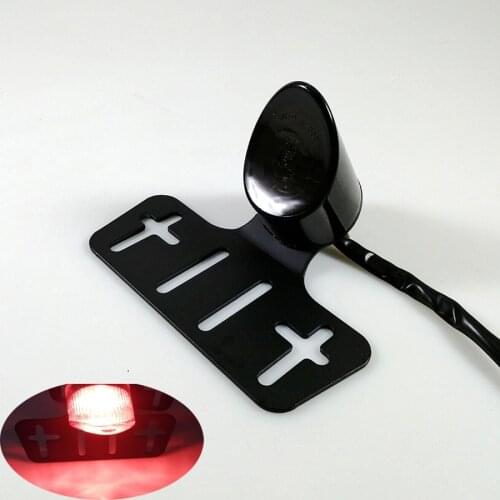 Smoke/Red Lens E-MARK Universal Motorcycle LED Light Rear Stop License Plate Lamp For Honda Yamaha Kawasaki Triumph Ducati