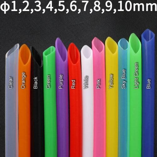 1 Meter ID 1 2 3 4 5 6 7 8 9 10 mm Silicone Tube Flexible Rubber Hose Food Grade Soft Drink Pipe Water Connector Colorful