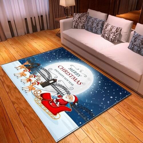Living Room Carpet Childrens Bedroom Bedside Floor Decoration Rug Merry Christmas Home Bath Hallway Balcony Sofa Kids Large Mat