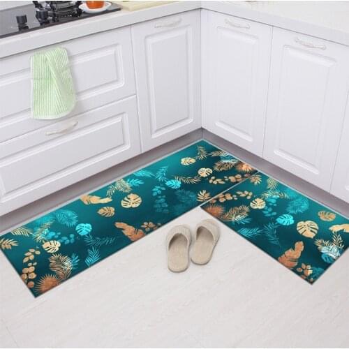 Kitchen Carpet Bedroom Living Room Hallway Floor Rug Home Anti-slip Entrance Doormat 3D Flowers Pattern Decorations Bedside Mat