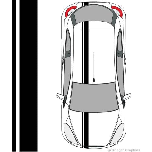 For Mazda 2 3 6 RX-7 RX-8 Miata Single Offset Rally Racing Stripes Stripe Decals Car styling