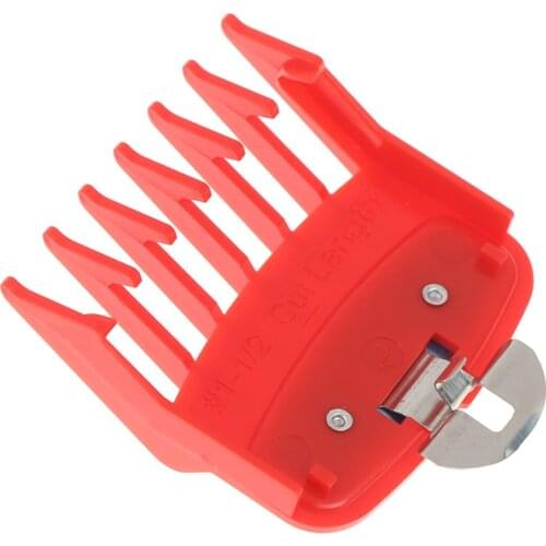 1.5+4.5mm Size Guide comb Red Attachment Comb Set with a Metal Holder Clipper