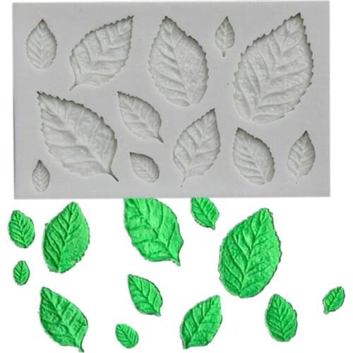 New Rose Leaves Decorative Silicone Fondant Mould DIY Cake Sugar Chocolate Mold For Candle And Soap Making