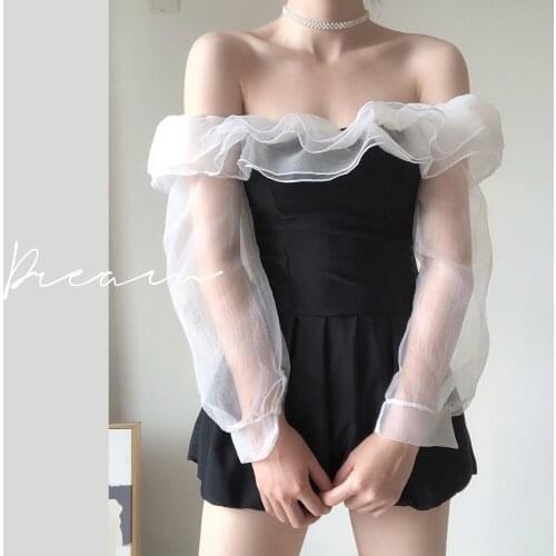 2021 New Summer One-piece Swimsuit Women Korean Style Skirt Hot Spring Swimsuit Women Bikini Swimming Beachwear