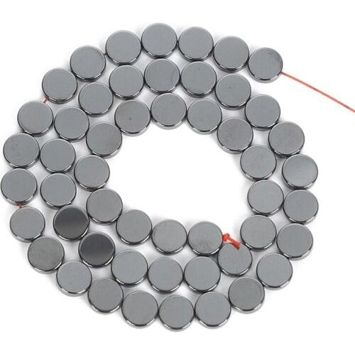 New 4/6/8/10mm Round Black Hematite Bead Natural Stone Beads For Jewelry Making DIY Loose Space Beads Necklace Bracelet Handmade