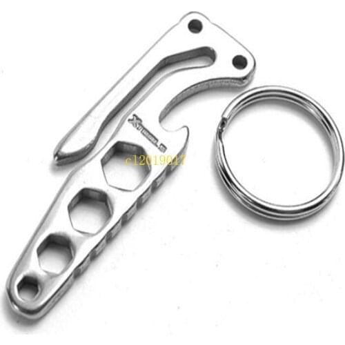 Outdoor camping equipment multi-functional ruler opener hexagonal wrench mini tool#323343