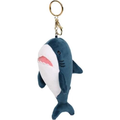 Wholesale 30pcs/lot About 15cm Stuffed Shark Ocean Animal Plush Toy With keychain Gift Plush Toy