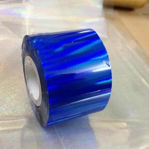 Wholesale Roll Pure Blue Nail Art Glue Decoration Nail Art Decals Art Transfer Foil Nail Sticker Tip Decoration Easy