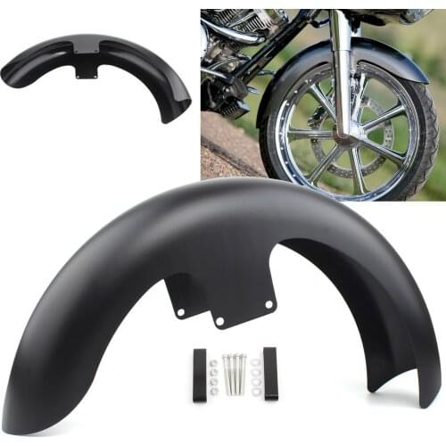 21 Inch Motorcycle Front Fender Mudguard Matte Black Wheel Wrap Splash Guard For Harley Touring Electra Glide Road King 94-13