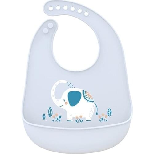 Portable Baby Bib Adjustable Cute Animal Shape Kid Feeding Arpon Waterproof Saliva Dripping Bibs Soft Edible Silicone Towel Bib