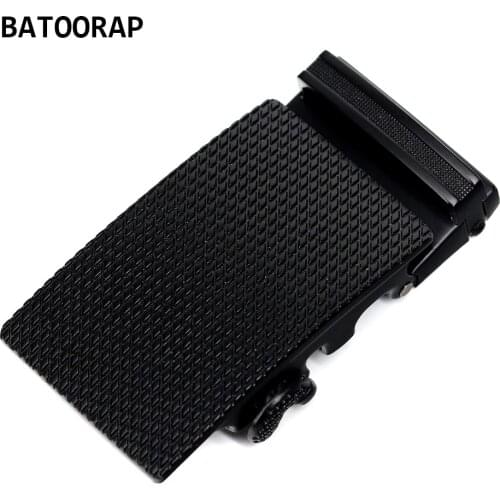 Casual Black Belt Buckle Automatic Brand Metal Strap Buckle 40mm Fashion Click Buckles Durable Fits In 3.5 CM Ratchet Belts