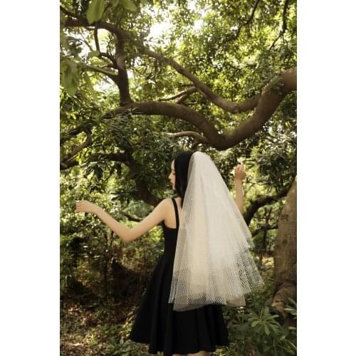 Simple Bridal Veil Short Tulle White Two Layers Wedding Veils With Hair Comb For Wedding Party Accessories Bruidssluier