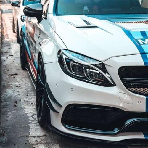 Sexy2021 Fit For Benz W205 C200c260c300c43c63amg Refitting Carbon Fiber Bar Wind Blade Front Spoiler