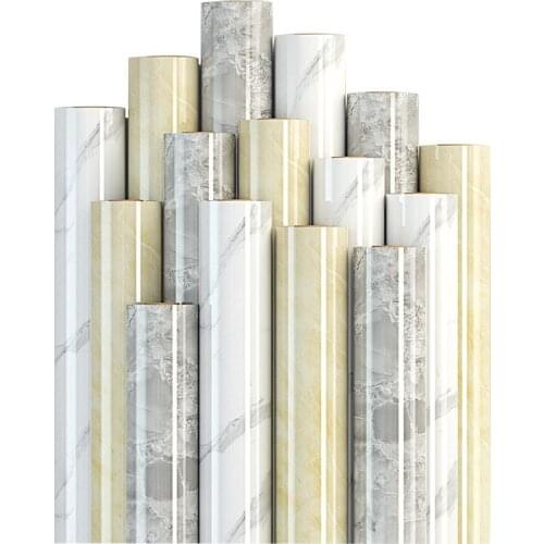 Waterproof Marble Wallpaper Self Adhesive Contact Paper Living Room Bedroom Kitchen Bathroom Decor Renovation Wall Stickers Art