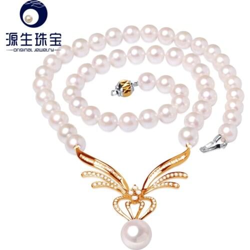 YS 6.5-7mm White Natural Saltwater Japanese Akoya Pearl Chain Necklace Fine Jewelry