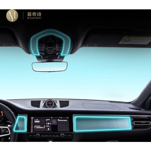 For Porsche Macan 2014-2020Car Interior Center console Transparent TPU Protective film Anti-scratch Repair film Refit Accessorie