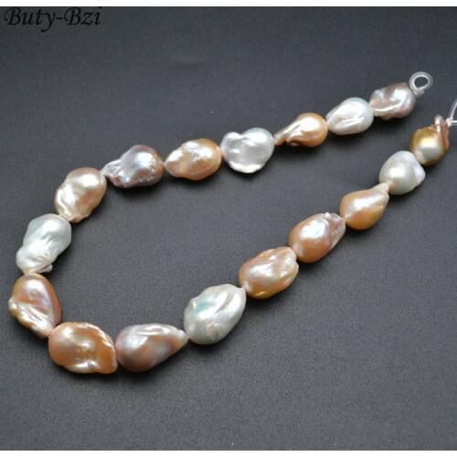 Very High Quality Pink Purple Color Fresh Water Pearl Baroque Beads Fit Necklace Jewelry Making 1 Strand