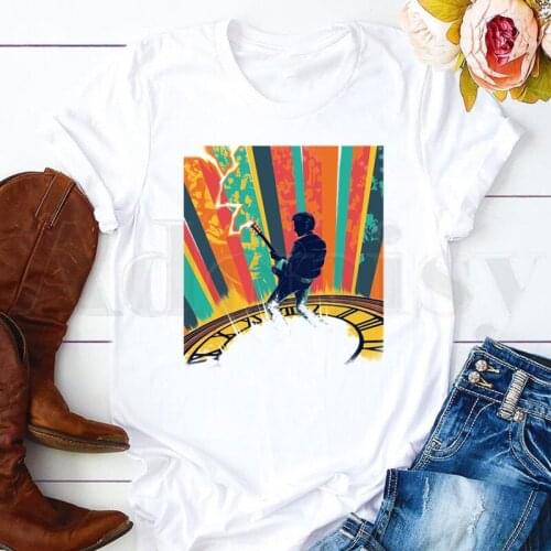 Womens T-shirt Back To The Future Graphic Retour Vers Le Futur Short Sleeve Female Tops Tees Harajuku Vogue VintageT Shirts