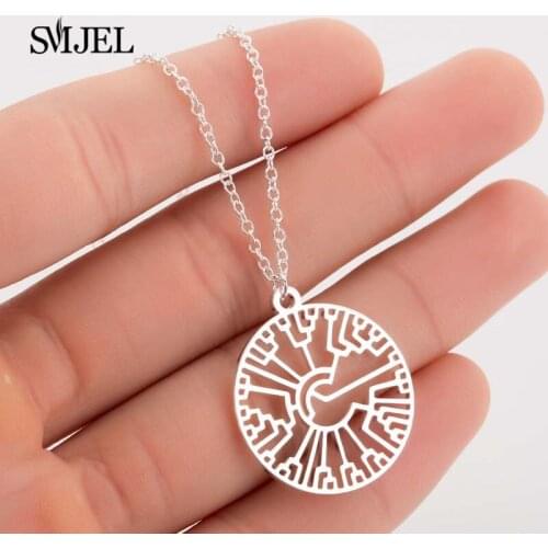 SMJEL Tree of life Science Pendant Necklace Rose Colors Bijoux Collier Elegant Women Jewelry Gifts Dropshipping