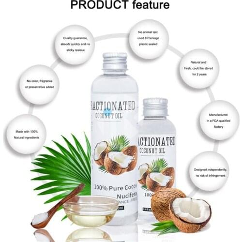 100% Natural Organic Coconut Oil Body Face Massage Best Skin Care Massage Relaxation Oil Control Body Essential Oil Body