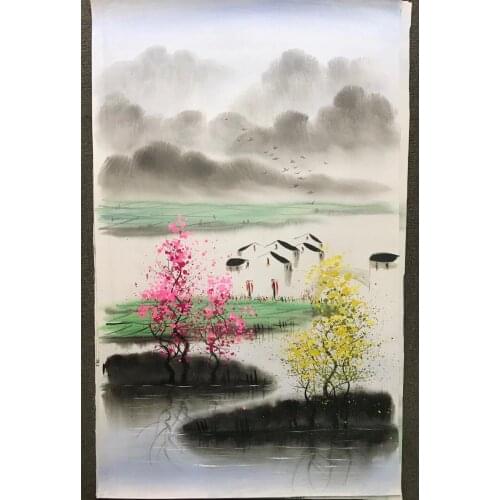 100% Hand Painted Modern Chinese Landscape Oil Painting on Canvas Abstract Canvas Painting Wall art Picture for Home Decoration
