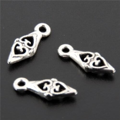 100pcs New Design Double Heart Metal Charms Pendant For Women Jewelry Accessories A2676