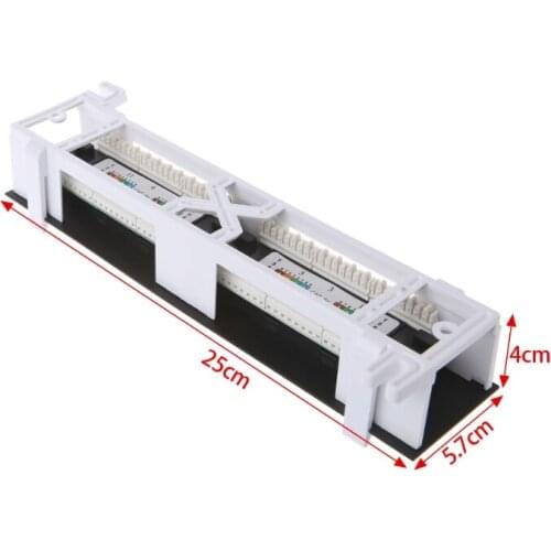 12 Port CAT5 CAT5E Patch Panel RJ45 Networking Wall Mount Rack Mount Bracket C5AE