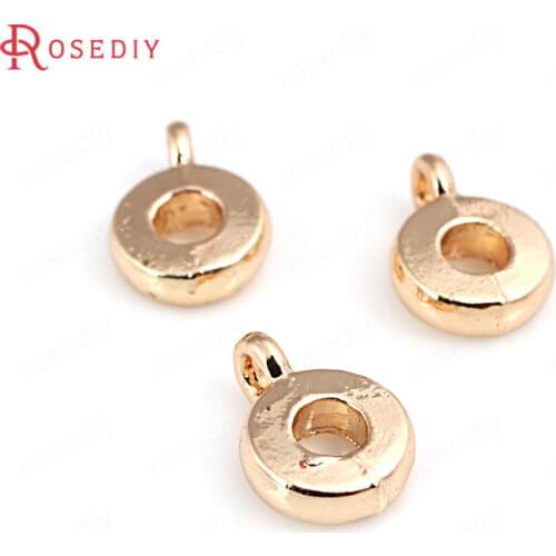 20PCS 8x11MM 24K Champagne Gold Color Plated Brass Charms Pendants Connector High Quality Diy Jewelry Accessories